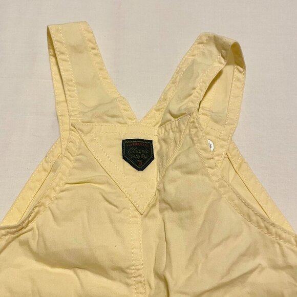 Vintage Baby Gap Overalls 6 - 12 Months Palm Tree Embroidered Yellow - Picture 9 of 14